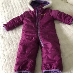 Girls 18m purple snowsuit! Fleeced lined ☃️